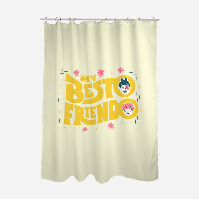 My Besto Friendo-none polyester shower curtain-RegLapid