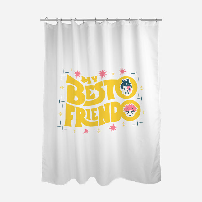 My Besto Friendo-none polyester shower curtain-RegLapid
