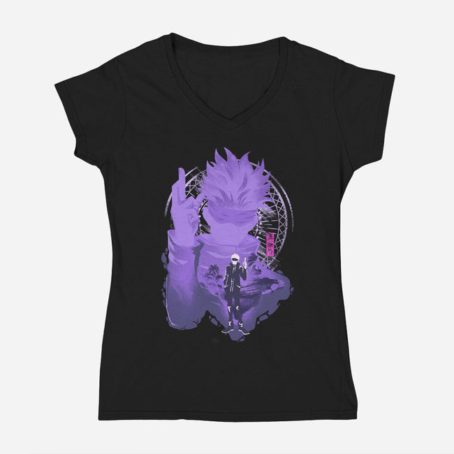 Strongest Sorcerer-womens v-neck tee-hypertwenty