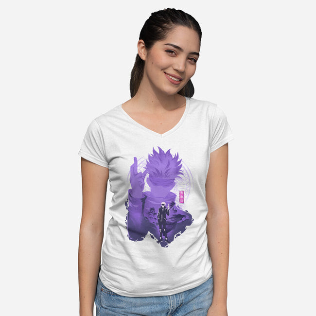Strongest Sorcerer-womens v-neck tee-hypertwenty