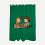 Office Love!-none polyester shower curtain-Raffiti