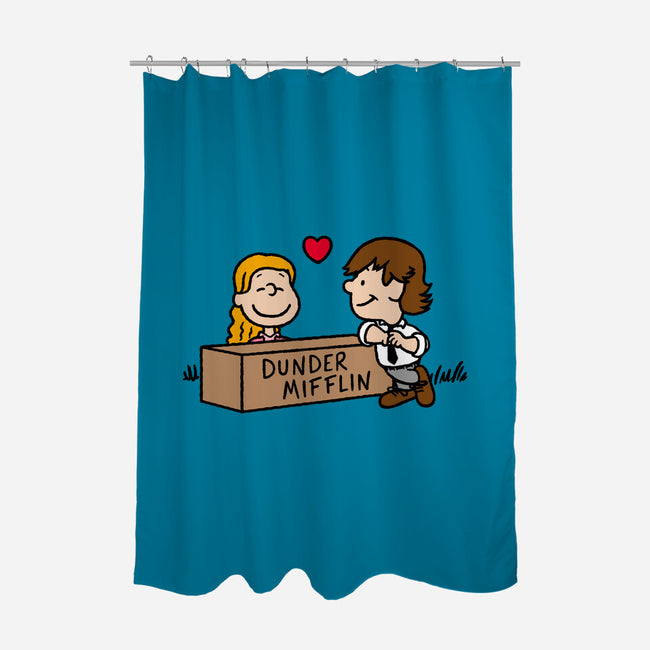Office Love!-none polyester shower curtain-Raffiti