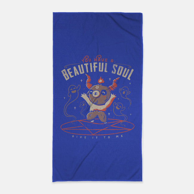 You Have a Beautiful Soul-none beach towel-tobefonseca