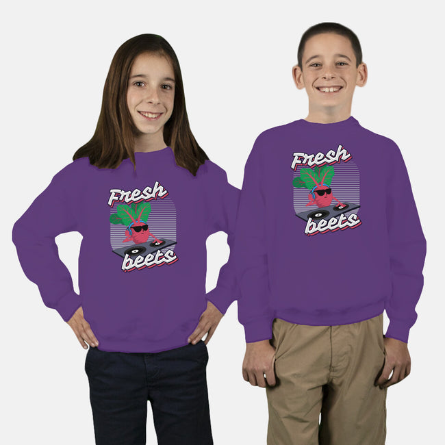 Fresh Beets-youth crew neck sweatshirt-RoboMega