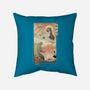 Kaiju Fight In Edo-none removable cover throw pillow-vp021