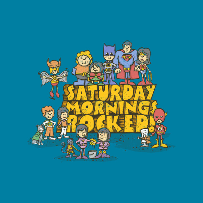 Saturday Mornings Rocked!-mens basic tee-kg07