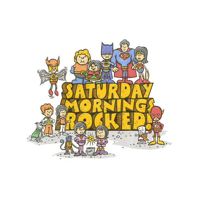 Saturday Mornings Rocked!-mens basic tee-kg07