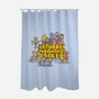 Saturday Mornings Rocked!-none polyester shower curtain-kg07