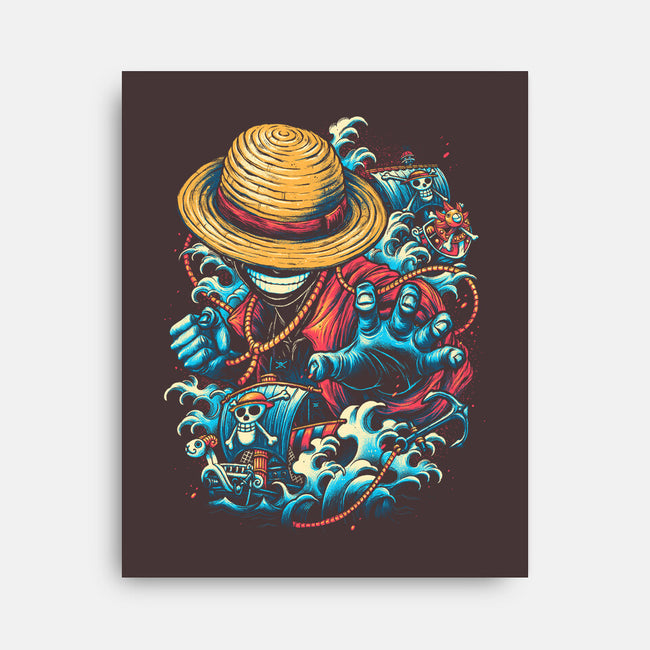 Colorful Pirate-none stretched canvas-glitchygorilla