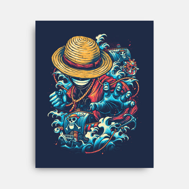 Colorful Pirate-none stretched canvas-glitchygorilla