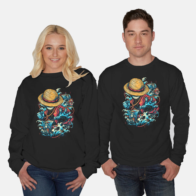 Colorful Pirate-unisex crew neck sweatshirt-glitchygorilla
