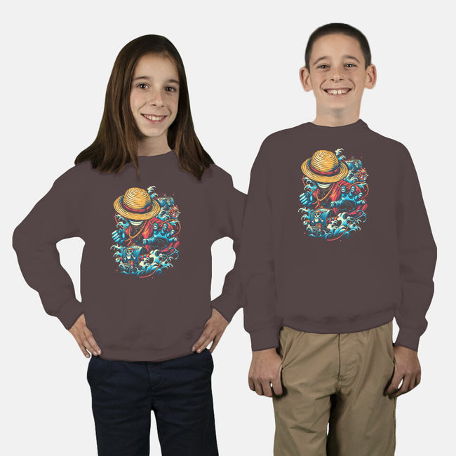 Colorful Pirate-youth crew neck sweatshirt-glitchygorilla