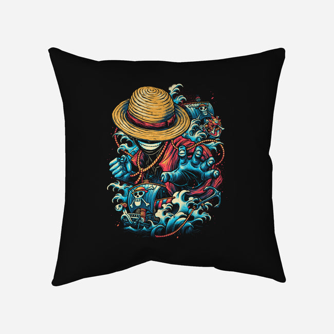 Colorful Pirate-none removable cover w insert throw pillow-glitchygorilla