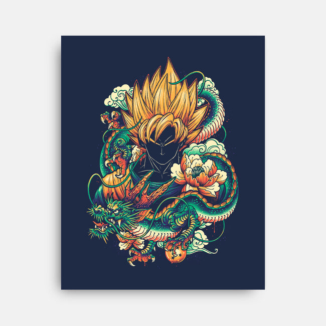 Colorful Dragon-none stretched canvas-glitchygorilla