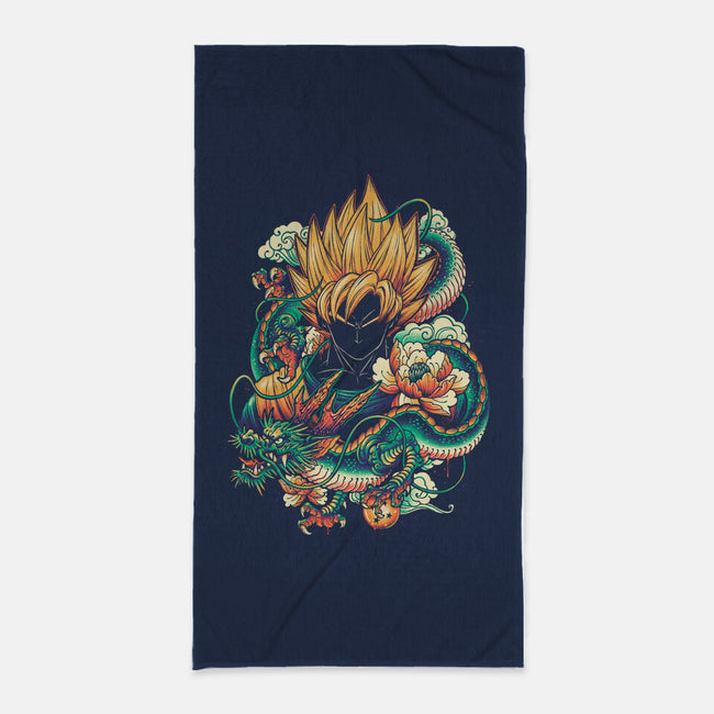 Colorful Dragon-none beach towel-glitchygorilla
