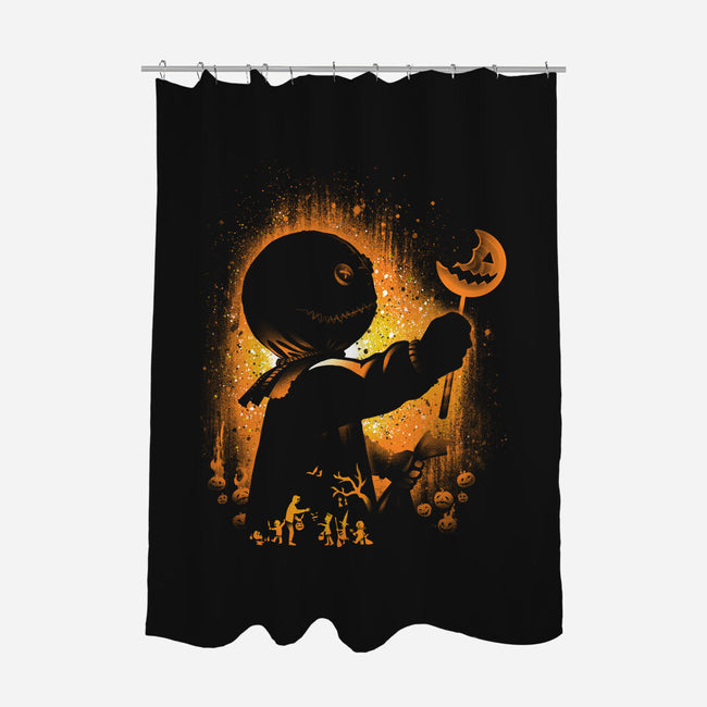 Ghost Of Halloween-none polyester shower curtain-alemaglia