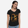 Ghost Of Halloween-womens v-neck tee-alemaglia