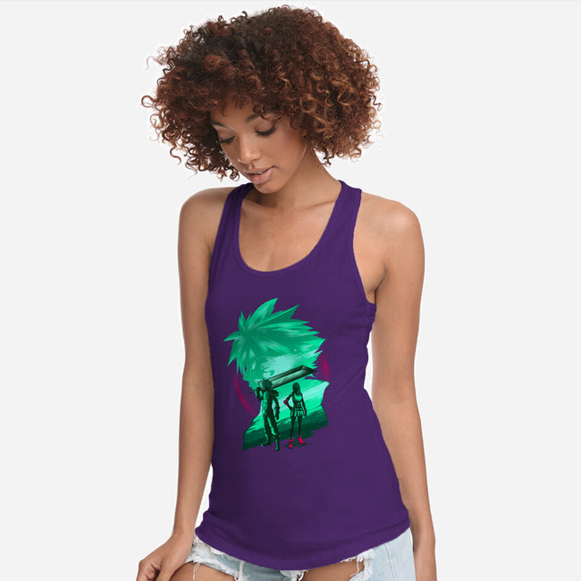 Ex Soldier X Avalanche-womens racerback tank-hypertwenty