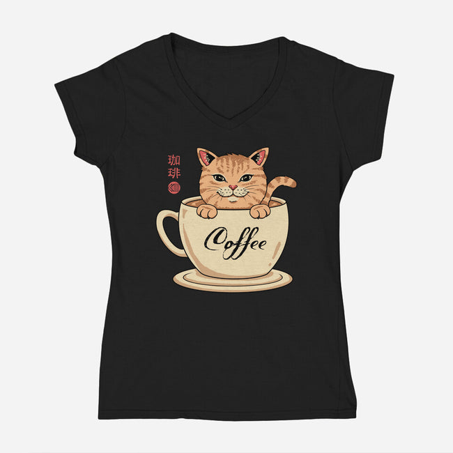 Nekoffee-womens v-neck tee-vp021