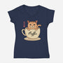 Nekoffee-womens v-neck tee-vp021