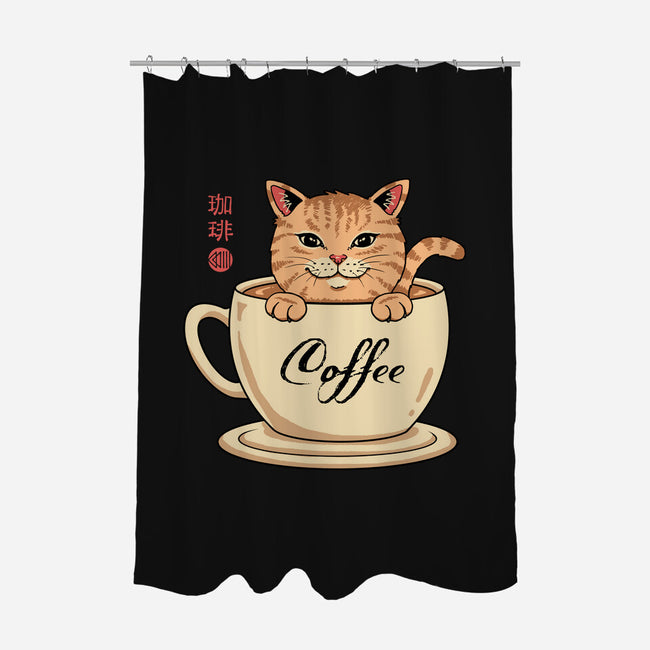 Nekoffee-none polyester shower curtain-vp021