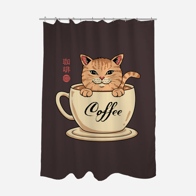 Nekoffee-none polyester shower curtain-vp021