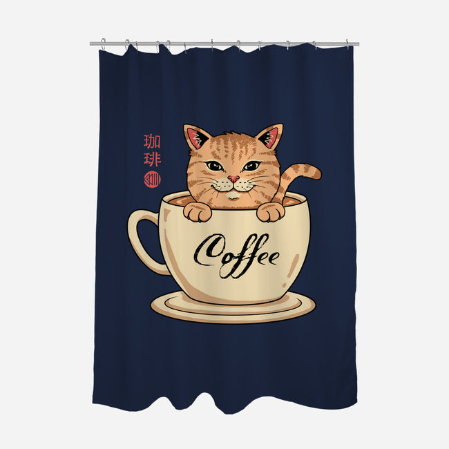 Nekoffee-none polyester shower curtain-vp021