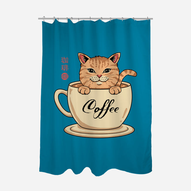 Nekoffee-none polyester shower curtain-vp021