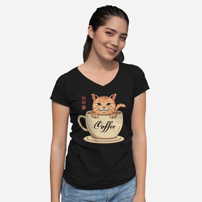 Nekoffee-womens v-neck tee-vp021