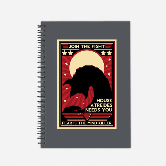 Fear Is The Mind Killer-none dot grid notebook-jrberger