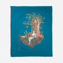 Library Island-none fleece blanket-Disha Lu
