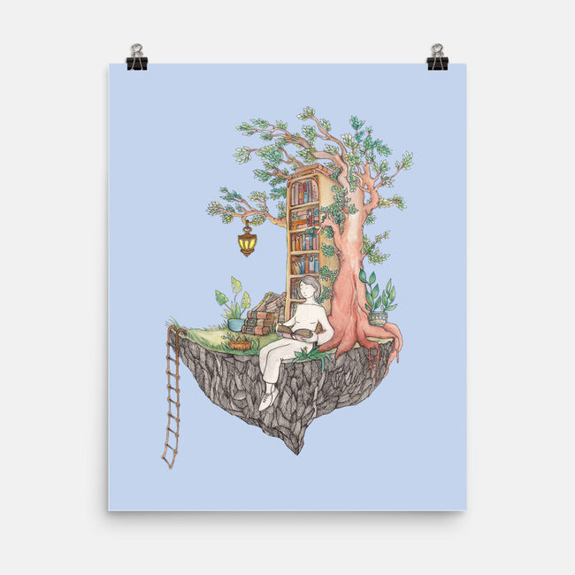 Library Island-none matte poster-Disha Lu