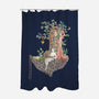 Library Island-none polyester shower curtain-Disha Lu