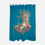 Library Island-none polyester shower curtain-Disha Lu