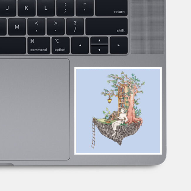 Library Island-none glossy sticker-Disha Lu