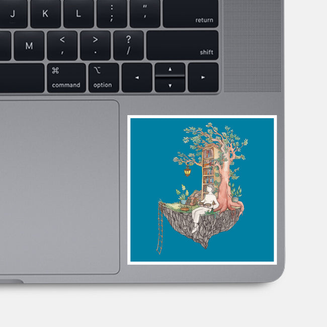 Library Island-none glossy sticker-Disha Lu