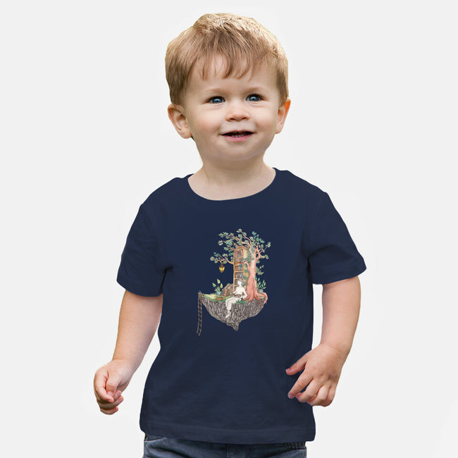 Library Island-baby basic tee-Disha Lu
