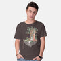 Library Island-mens basic tee-Disha Lu
