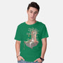 Library Island-mens basic tee-Disha Lu