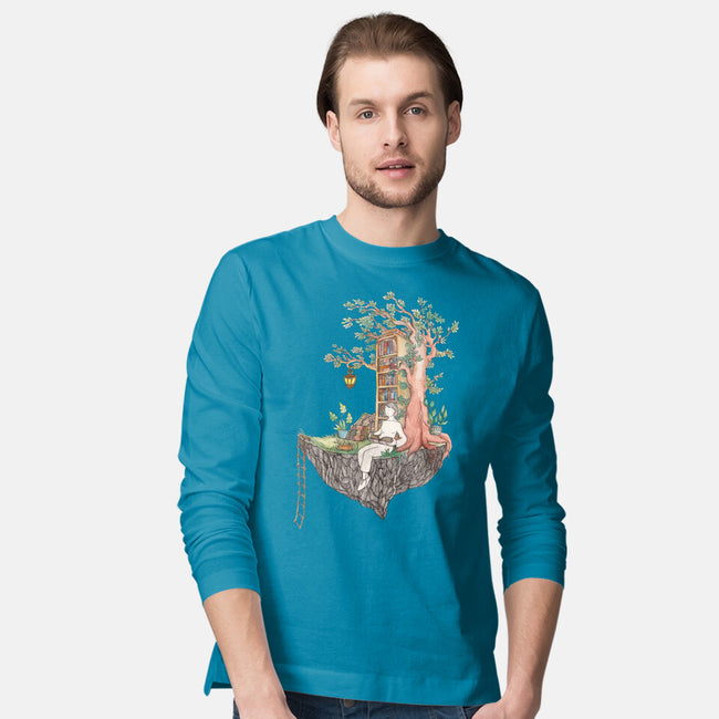 Library Island-mens long sleeved tee-Disha Lu