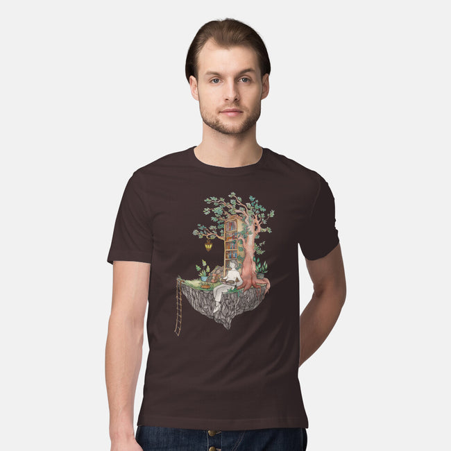 Library Island-mens premium tee-Disha Lu