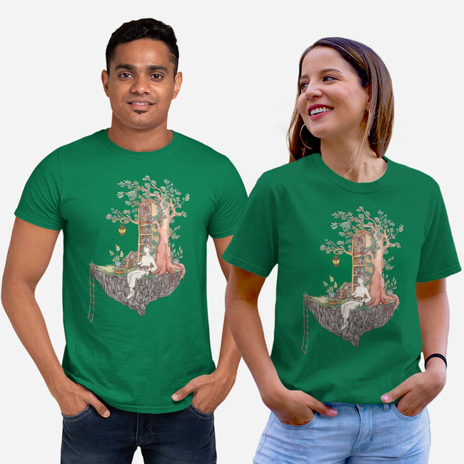 Library Island-unisex basic tee-Disha Lu