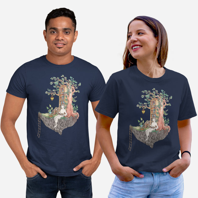 Library Island-unisex basic tee-Disha Lu