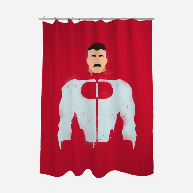 Omniman-none polyester shower curtain-Ursulalopez