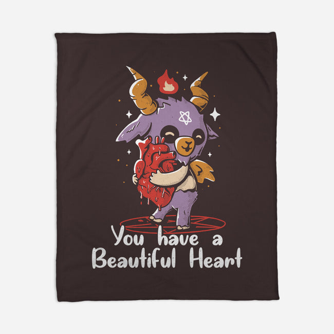 You Have a Beautiful Heart-none fleece blanket-tobefonseca