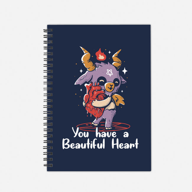 You Have a Beautiful Heart-none dot grid notebook-tobefonseca