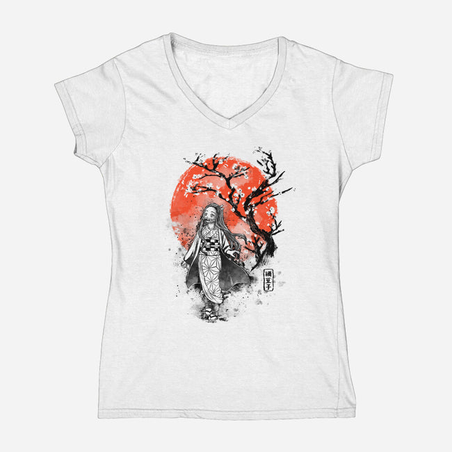 Sister Ink-womens v-neck tee-IKILO