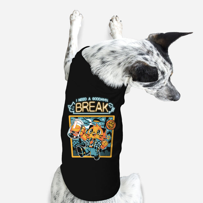 I Need A Break-dog basic pet tank-ilustrata