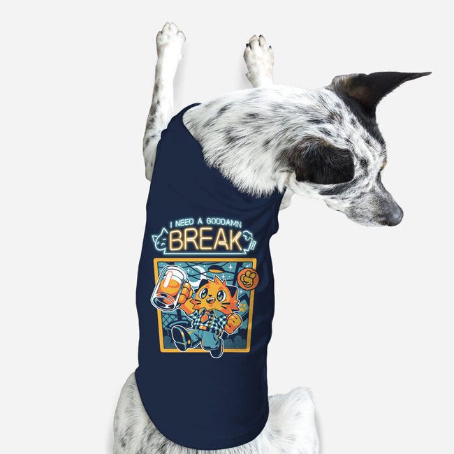 I Need A Break-dog basic pet tank-ilustrata