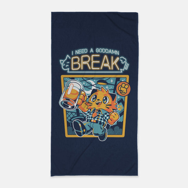 I Need A Break-none beach towel-ilustrata